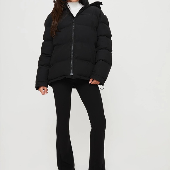 Princess Polly Dream Puff Technical Puffer Jacket Black - Picture 4 of 7